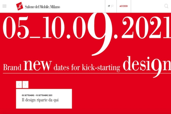 Salone del Mobile dal 5 al 10 settembre 2021