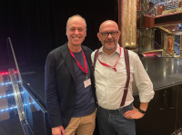 Sandro Compri (CEA) in compagnia del prof. Massimiliano Falcone dello Iulm di Milano