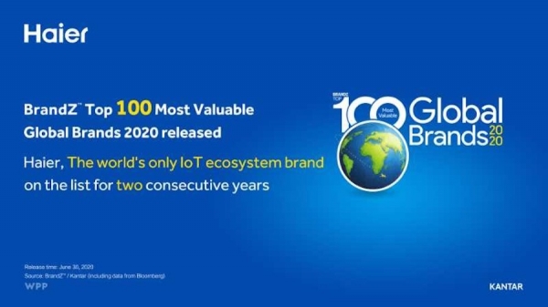 Il brand Haier vale 18,7 miliardi di dollari