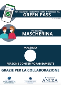 Dpcm Covid 19, cartello informativo di Ancra per i negozi