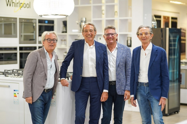 I fratelli Bertamino. Da sinistra: Massimo, Luca, Sergio e Giuseppe