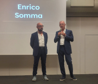 Enrico Somma, a destra, col direttore generale di Gaer, Paolo Cocci Grifoni.