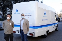 Alberto Sinigallia, presidente di Fondazione Progetto Arca ( a sinistra), con Karim Bruneo, Corporate Communication Director di Haier Europe.